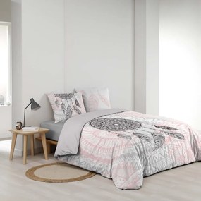 Fehér-rózsaszín kétszemélyes pamut ágyneműhuzat 200x200 cm Namaste – douceur d'intérieur