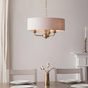 Endon glamour modern függeszték highclere antik sárgaréz természetes vászon end110723
