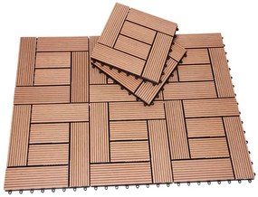 Deuba WPC csempe - 11 db-os készlet, 30x30 cm mozaik