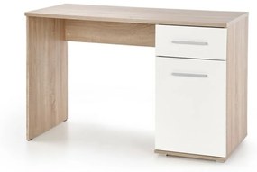 LIMA B-1 íróasztal, fehér / sonoma tölgy