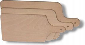3 db-os natúr bükk vágódeszka szett fogantyúval szélesség: 10 14 18 cm