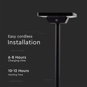 LED Kültéri napelemes lámpa LED/2W/3,7V IP65 3000/4000/6500K 2600 mAh