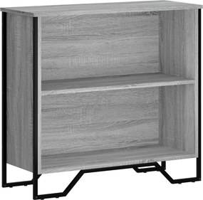 vidaXL szürke sonoma színű szerelt fa könyvespolc 80 x 31 x 74,5 cm