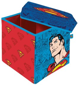 Superman játéktároló doboz tetővel 30x30x30cm