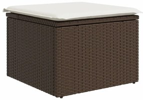 vidaXL barna polyrattan kerti szék párnával 55 x 55 x 37 cm