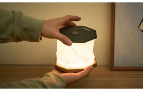 Fekete LED asztali lámpa (magasság 18 cm) Twist Hexagon – Gingko