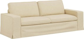 vidaXL Kanapé Krém 222 x 80 x 82 cm szövet