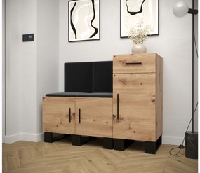 Előszobabútor Amanda 18 (artisan tölgy + fekete). 1086014