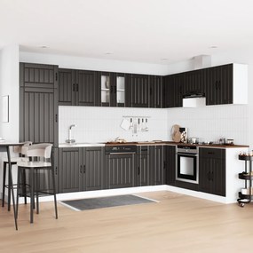 Konyhaszekrény Lucca 2 pcs Fekete 80 x 46 x 81.5 cm Faanyag