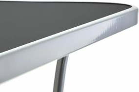 Kerti asztal Garth 150 x 89 x 72 cm acél/üveg