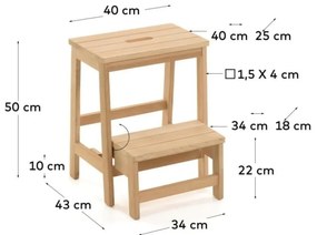 Natúr színű nyírfa ülőke Nell – Kave Home