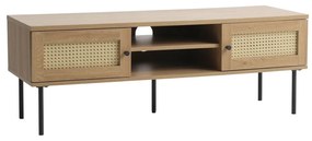 Natúr színű TV-állvány tölgyfa dekorral 120x43 cm Pensacola – Unique Furniture