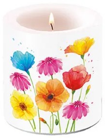 Colourful Summer Flowers átvilágítós gyertya 8x7,5cm