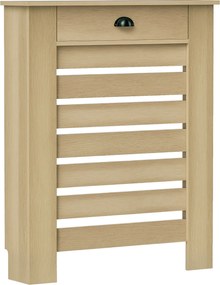 HOMCOM Radiátor Borítás Fiókkal MDF Radiátor Borítás Nappali Hálószoba Előszoba 78x19x95,5 cm Tölgy | Aosom