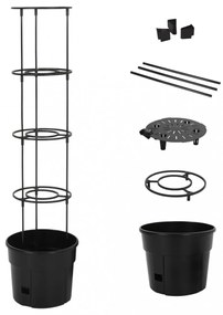 antracitszürke polipropilén paradicsomtermesztő Ø29,5 x 115 cm