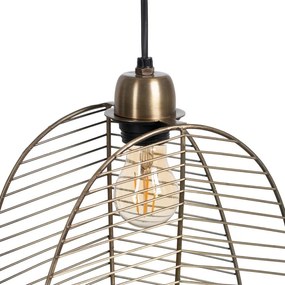 Aranyszínű függőlámpa fém búrával – Ixia