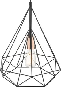 Dar Lighting vintage függeszték sword matt fekete réz darswo0122