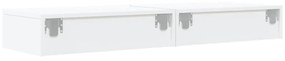 2 db fehér TV-szekrény LED-lámpákkal 60x35x15,5 cm