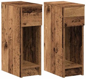 éjjeliszekrények fiókkal 2 db régi fa 20 x 36 x 60 cm