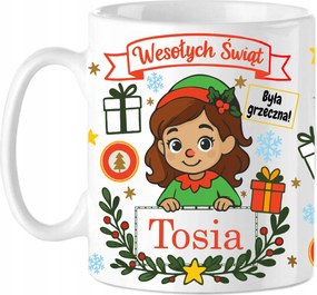 Bögre Személyre szabott Név Karácsonyra Mikulás csillag Ajándék