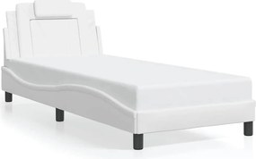 vidaXL fehér műbőr ágykeret Viana matrac nélkül 90 x 200 cm