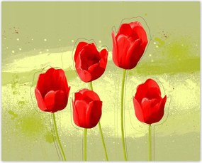 Poszterek 50x40 Pipacsok Absztrakt