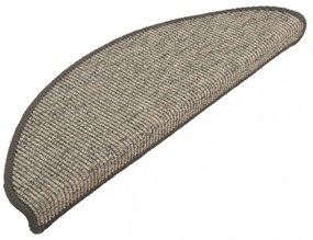 15 db szürke és bézs színű öntapadó lépcsőszőnyeg 65x21x4 cm
