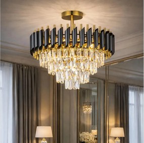 Brilagi - Felületre szerelt csillár ECLIPSE 7xE14/10W/230V Ø 48 cm fekete/arany