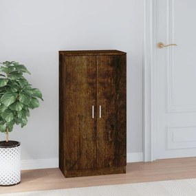 füstös tölgy színű szerelt fa cipősszekrény 55 x 35 x 108 cm