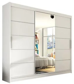 ASTON VI tolóajtós szekrény 250 cm - Fehér