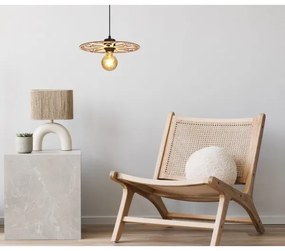 Csillár zsinóron FALCO 1xE27/60W/230V átm. 30 cm bézs