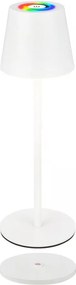 Briloner 7517016 - LED RGB dimmelhető asztali lámpa CILANO 3W/5V IP44 2000 mAh fehér