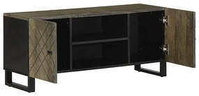 fekete tömör mangófa TV-szekrény 105 x 33 x 46 cm