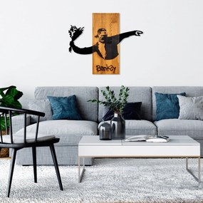 Fa fali dekoráció, Banksy - Flower Thrower