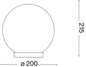 Ideal Lux - Asztali lámpa CARTA 1xE27/25W/230V átm. 20 cm fehér