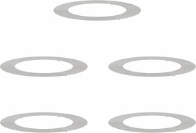 vidaXL Alkalmas lapos fa gyűrűkhez 5 pcs Ezüst Ø60 / 90 cm