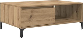 vidaXL Dohányzóasztal kézműves tölgy 90 x 60 x 35 cm Faanyag