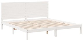 fehér tömör fa extra hosszú ágykeret matrac nélkül 180 x 210 cm