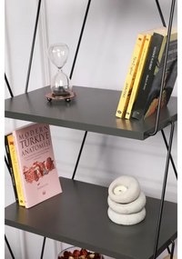 Könyvespolc BALABAN 165x48 cm antracit/fekete