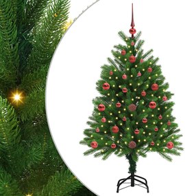 vidaXL Karácsonyfa 150 LED-del állvánnyal Zöld 120 cm PE