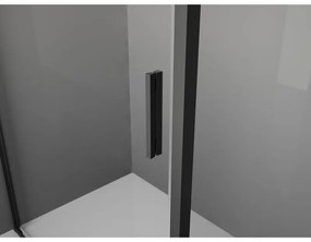 Mexen Exo, 1 szárnyú ajtó nyitáshoz 110x200 cm, 6mm átlátszó üveg, fekete profil, 819-110-000-70-00