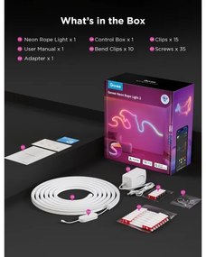 Govee - Neon 2 MATTER hajlítható LED szalag 5m RGBIC Wi-Fi IP67