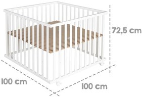 Fehér járóka 100x100 cm Little stars – Roba