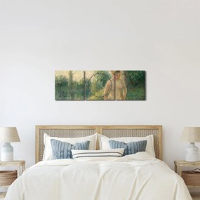 Kép - Camille Pissarro, The Bather, reprodukciók (órával) (90x30 cm)