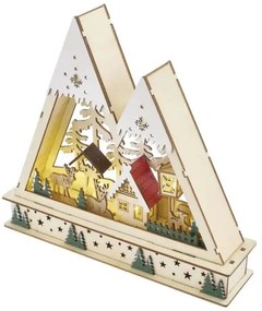 LED karácsonyi dekoráció LED/0,6W/2xAA karácsonyi tájkép