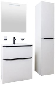 Mereo Mereo, Mailo, fürdőszoba szekrény 170 cm magas, fehér, tölgy, antracit, MER-CN544LPB