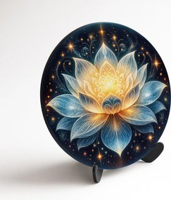 DUBLEZ | Kerek fa kép - Lótusz