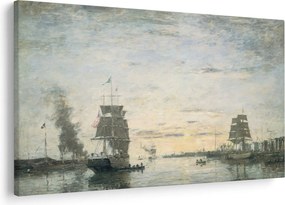 Kép - Eugène Boudin, Entrance to the Harbor, Le Havre, reprodukciók (90x60 cm)