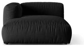 Fekete kanapé modul (bal oldali) Martina – Micadoni Home