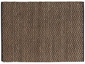 Fekete-natúr színű szőnyeg 120x170 cm Zigzag – douceur d'intérieur